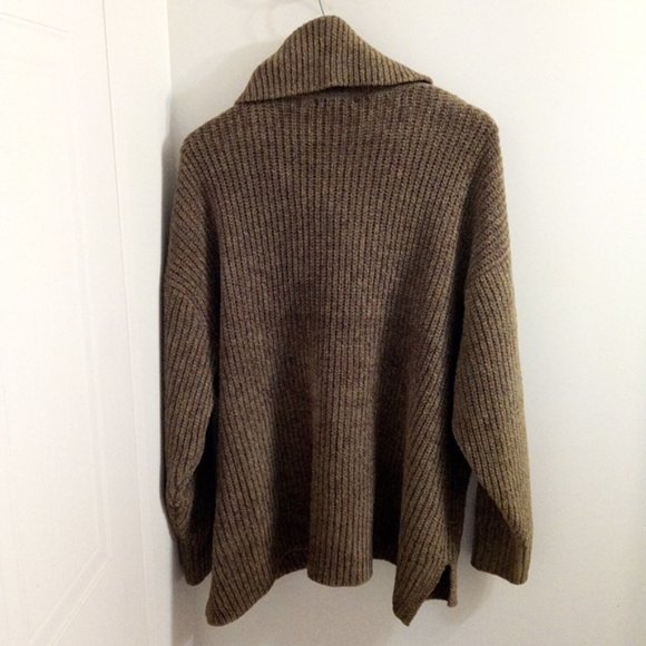 New Joe Fresh Long Sleeve Cowl Neck Dark Olive Green Sweater Size 2X - Picture 5 of 16